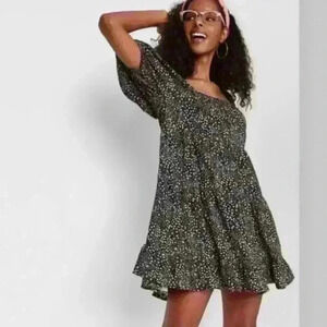 Wild Fable Black Floral Babydoll Dress
